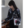 Load image into Gallery viewer, [YOUZI Series] ★Shirt★ Tops Long Sleeve Shirt Floral Shirt Women's Chiffon Print Retro
