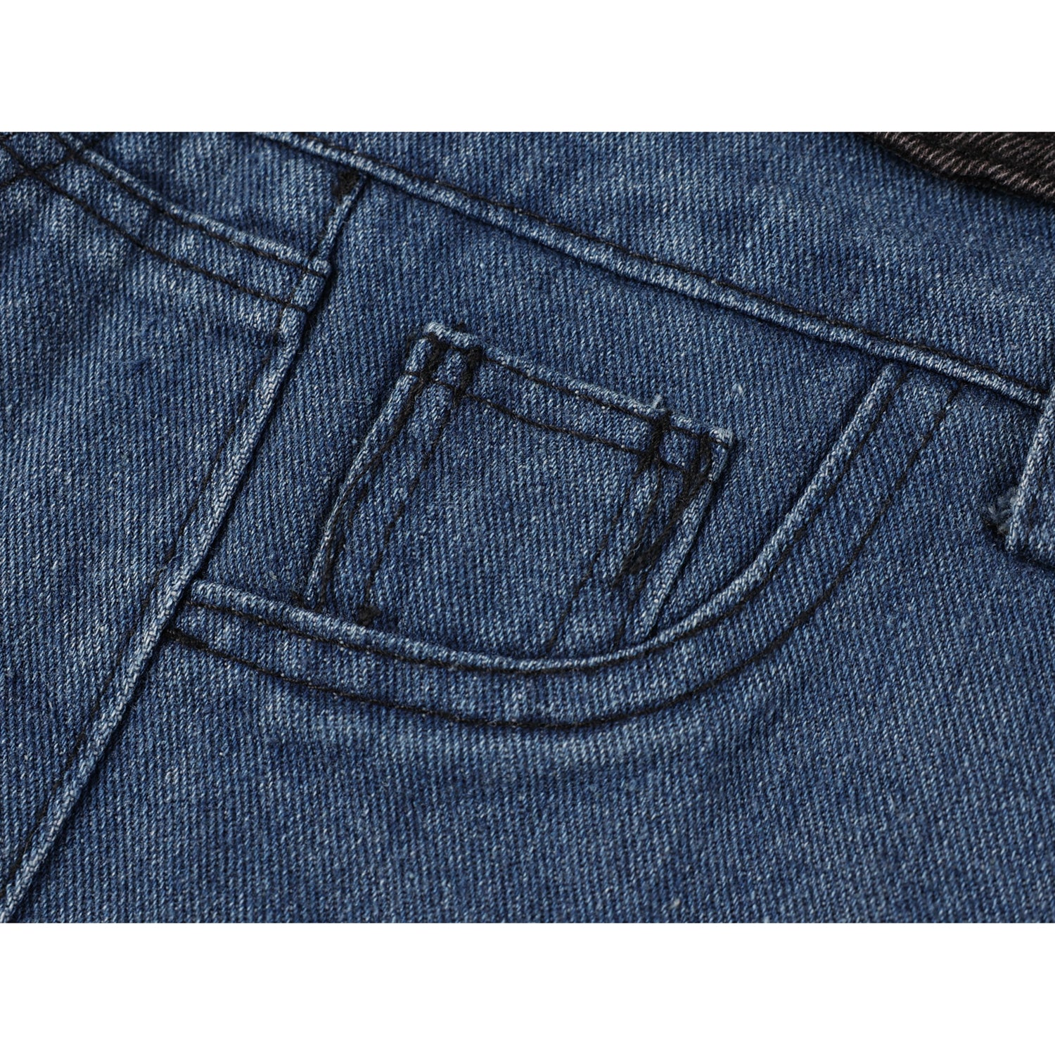 [LHSEN Series] ★Outer★ Jacket Switching Denim Easy to match with design Blue Blue