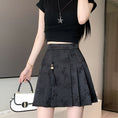 Load image into Gallery viewer, [SANMUZI Series]★China style skirt★Bottoms Mini length skirt Cute easy to match pleated skirt
