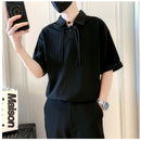 [BIGEMAN Series] ★China style tops★ 2color shirt, bamboo pattern, bamboo, short sleeves, unisex, men's, large size, black white