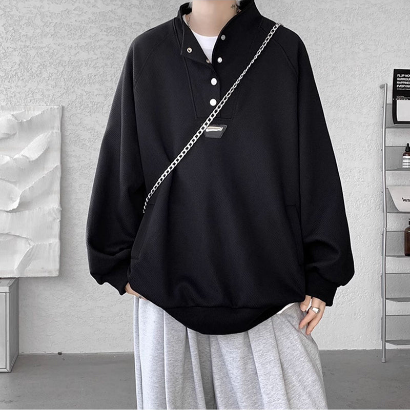 [OLS Series] ★Tops★ 3color long sleeve tops sweatshirt unisex men's large size simple casual