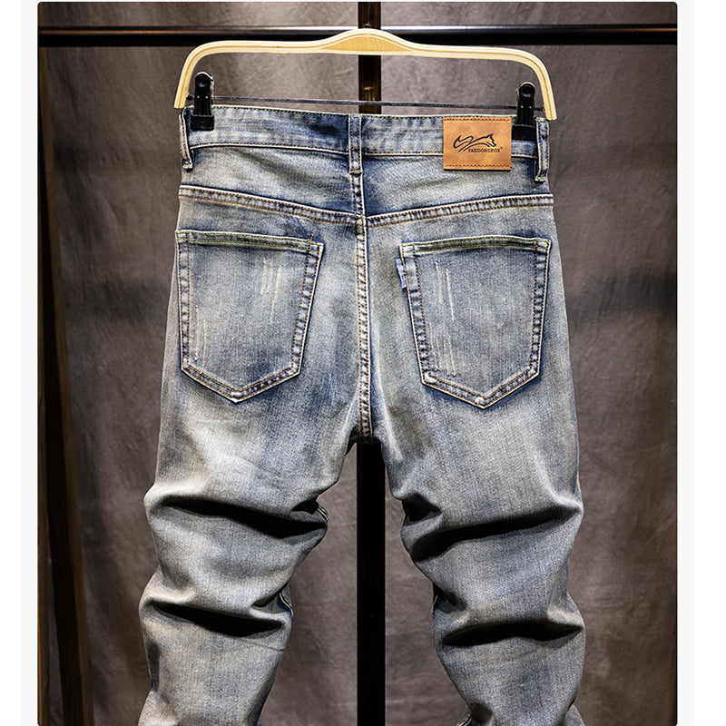 [BIGEMAN Series] ★Denim pants★ 2 colors Bottoms Unisex Men's Casual Simple Easy to match