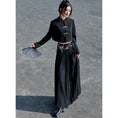 Load image into Gallery viewer, [Yunman slanted hairpin series] ★Chinese style outerwear★ Short length Chinese clothes, easy to match, slimming, black, black
