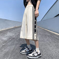 Load image into Gallery viewer, [LGH Series] ★Casual pants★ 2 colors, 7/8 length, shorts, short pants, trousers, bottoms, unisex, men's, large size, vertical stripes, star pattern
