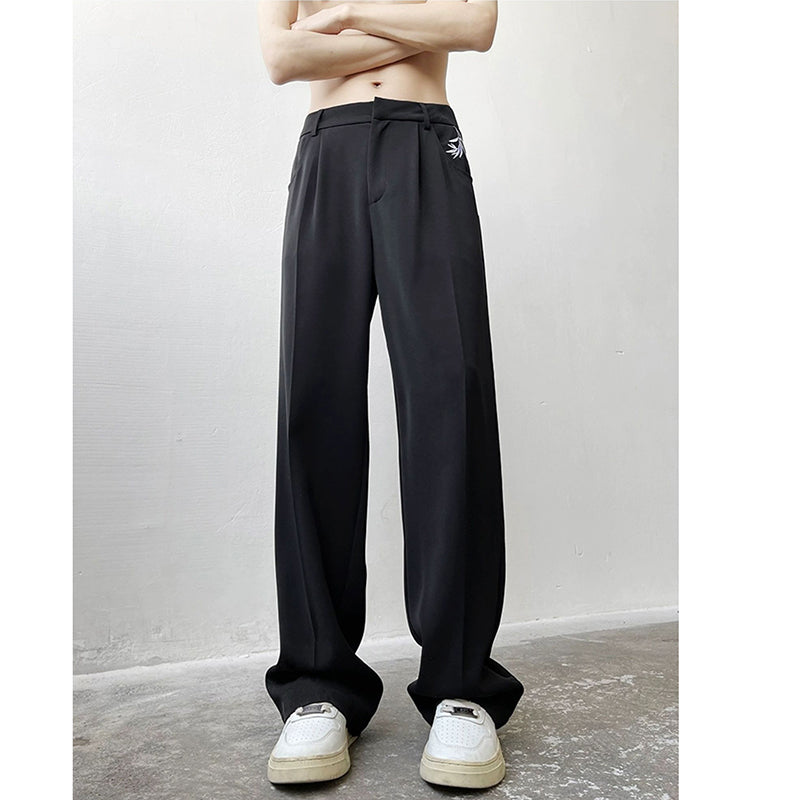 [LPZ Series]★China Style Pants★Casual Pants Trousers Bottoms Bamboo Unisex Men's Black Black