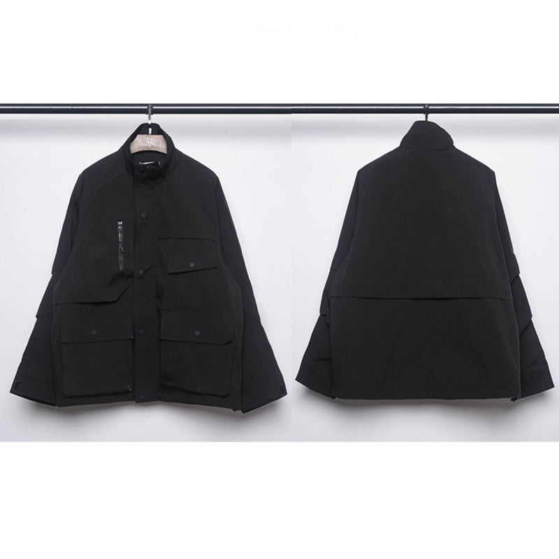 [WL Series]★Jacket★ Outerwear Unisex Men's Casual Unique Black Harajuku Style