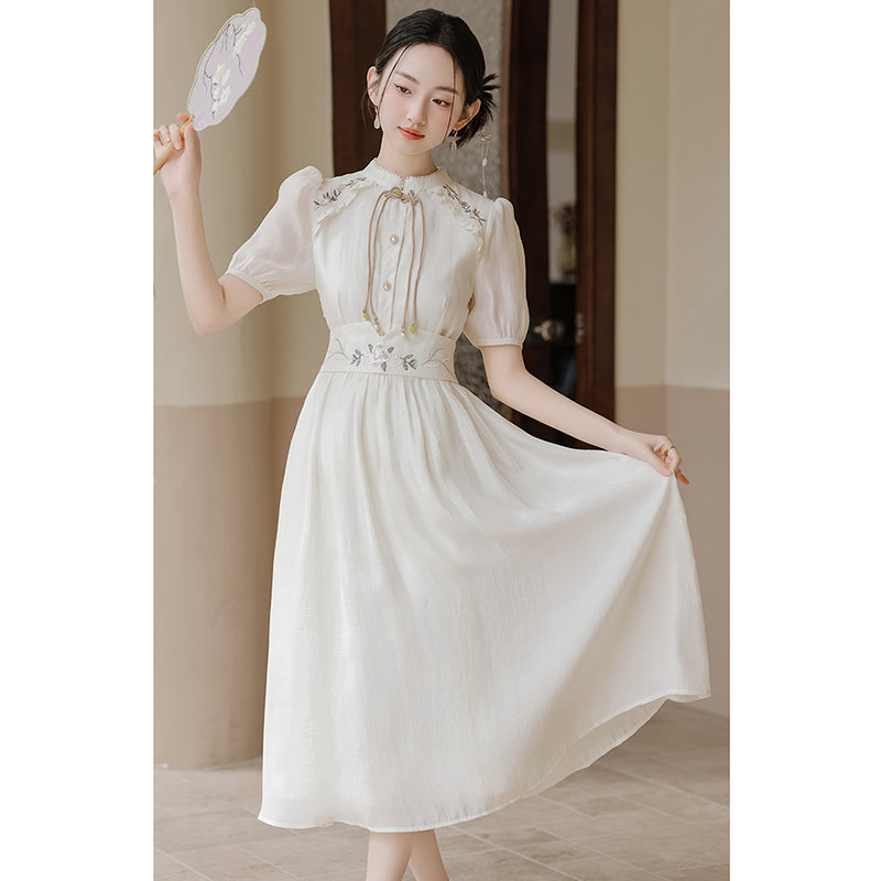 [FANJIAMAN series] ★Chinese style dress★ Dress + belt Improve your temperament Cute Date Summer clothes