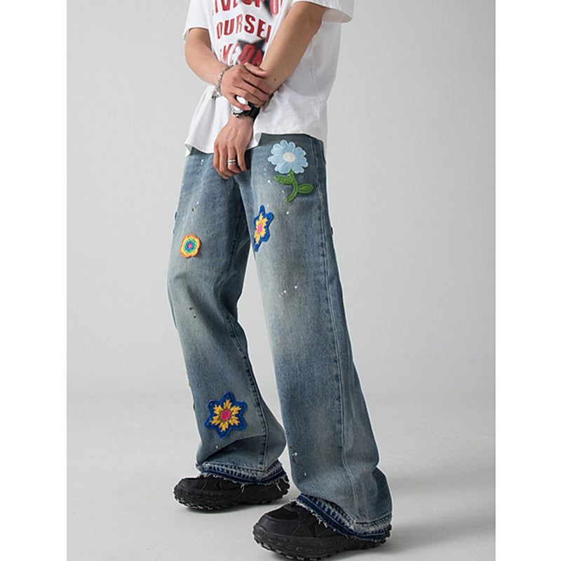 [HANMOYAN Series] ★Denim pants★ Pants Bottoms Butterfly Unique Women's Cute Easy to match