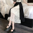 Load image into Gallery viewer, [FQXD Series]★China Style Skirt★ Bottoms Ladies Switching Black Black Elastic Waist
