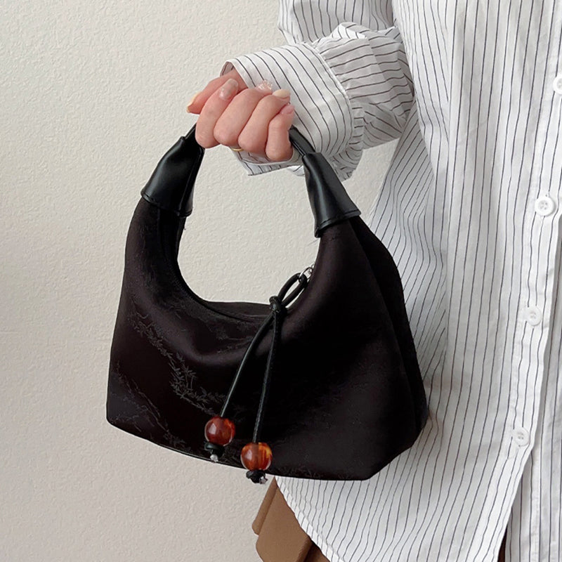 [DAZE &amp; ERPANG series] ★Bag★ Check pattern, floral pattern, cute, date, commuting, OL, office, rectangular, improves temperament