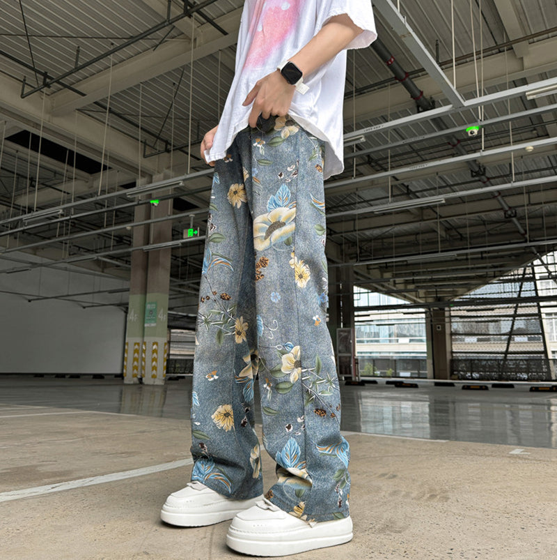 [HANMOYAN Series] ★Denim pants★ Pants Bottoms Butterfly Unique Women's Cute Easy to match