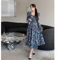 Load image into Gallery viewer, [JIGUJIGU Series] ★One Piece★ Women's Long Sleeve Floral Pattern Dress Retro Easy to Match Large Size
