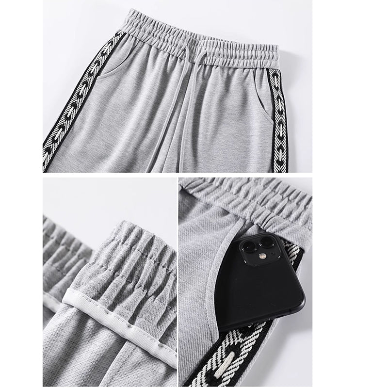 [KADISHOU Series] ★Chinese-style pants★ 2 colors Embroidered bamboo Casual pants Bottoms Unisex Men's Large size Black White