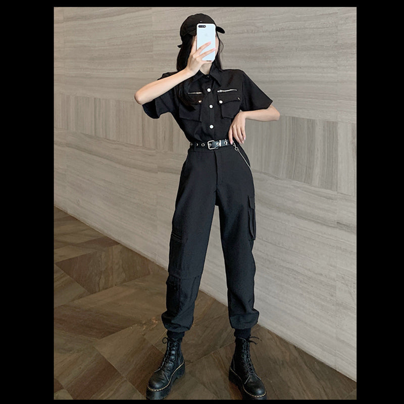 [XRSM Series]★Setup Single Order★ Shirt or Pants Casual Cool Black Black