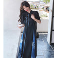 Load image into Gallery viewer, [YANYAN series] ★Chinese style dress★ Switching, fake layered, Chinese buttons, black
