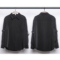 Load image into Gallery viewer, [WL Series]★Shirt★ Tops, long sleeve shirt, unisex, men's black, black, simple, easy to match
