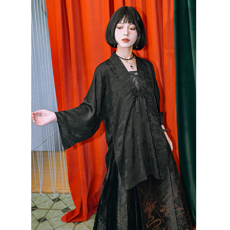 [Kokaisha---Butterfly Gin Series] ★Chinese-style top★ Happi coat, outerwear, unique, embroidered, butterfly, retro, easy to match