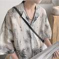 Load image into Gallery viewer, [Vesibo Series] ★Chinese-style top★ Shirt, short sleeves, unisex, men's, bamboo, bamboo pattern, ink painting pattern, retro, casual
