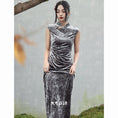 Load image into Gallery viewer, ✿New item! [Daiseiryusu series]★China style dress★Cheongsam dress velvet long length slimming wear
