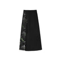 Load image into Gallery viewer, ✿New item! [Da Qinglong Shu Series] ★Chinese style skirt★ Bottoms switching black black Hanfu skirt retro
