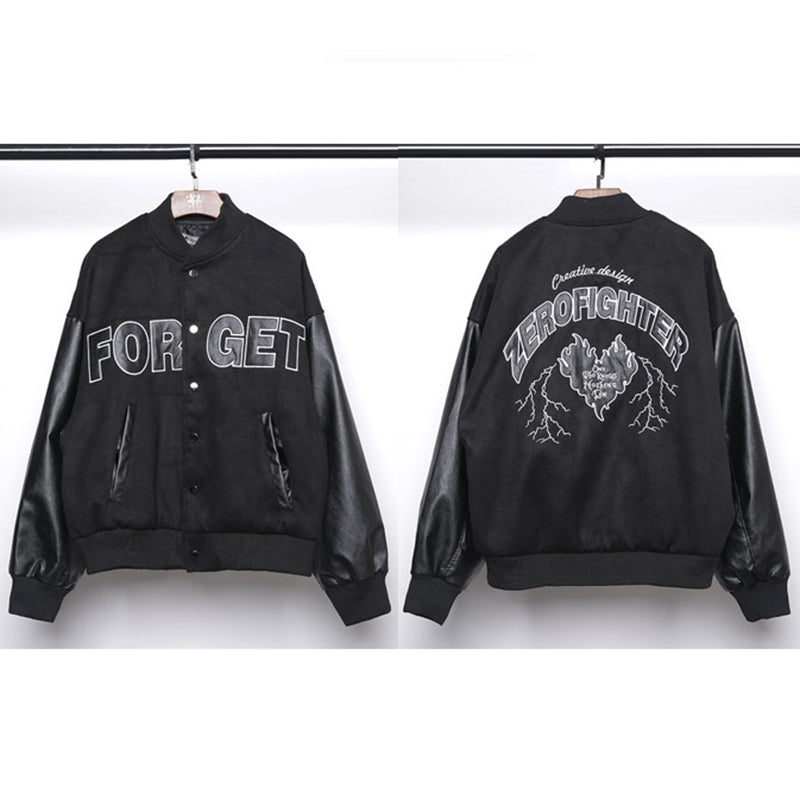 [WL Series]★Star Jacket★ Outer Jacket Unisex Men's Switching Stylish Alphabet