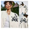 Load image into Gallery viewer, [FASHION series] ★Outerwear★ 2color embroidered stadium jacket, unisex, men's, women's, switching
