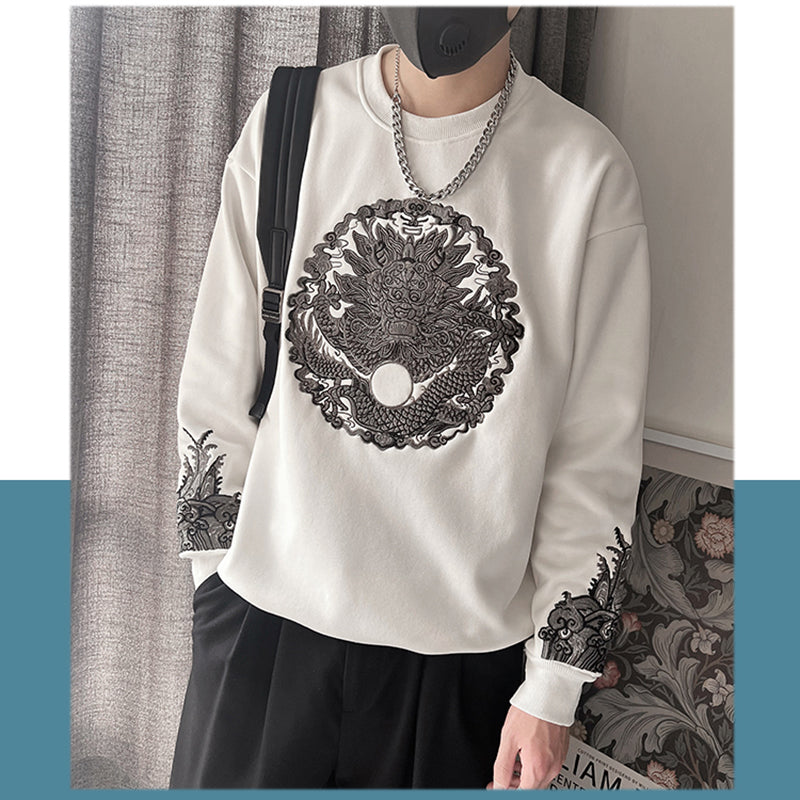 [GLYF Series] ★China style tops★ 2color embroidery sweatshirt unisex men's unique cool