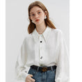 Load image into Gallery viewer, [HUAQILAN Series]★Shirt★ Tops, Long Sleeve Shirts, Women's Chinese Clothes, Improves Temperament, White, White
