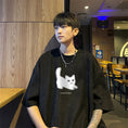 Gallery viewerに画像を読み込む, 【NANSHIシリーズ】★Tシャツ★ 5color トップス 半袖 男女兼用 メンズ 大きいサイズ スエード 猫 猫柄 ねこ ネコ
