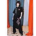 Load image into Gallery viewer, [Kokaisha Series] ★China style pants★ Chiffon gaucho pants Spring/Summer Loose Black Black SML XL
