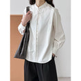 Load image into Gallery viewer, [Tachibana Series]★Shirt★ Tops, long sleeve shirts, women's, improves temperament, simple, white, easy to match
