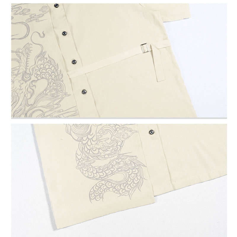 [Gokukaisha---Yunchi Series] ★Chinese-style tops★ Short-sleeved shirt, original, easy to match, Chinese clothing, with a stylish design