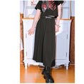 Load image into Gallery viewer, [Kokaisha Series] ★China style pants★ Chiffon gaucho pants Spring/Summer Loose Black Black SML XL
