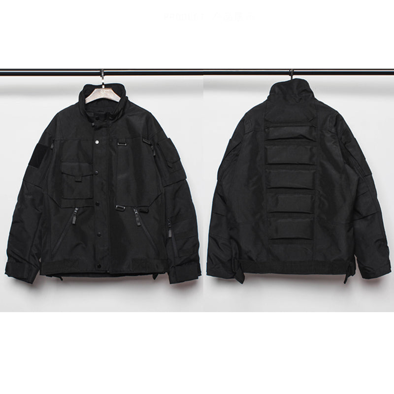 [WL Series] ★Jacket★ Outerwear Unisex Men's Design Casual Black Black