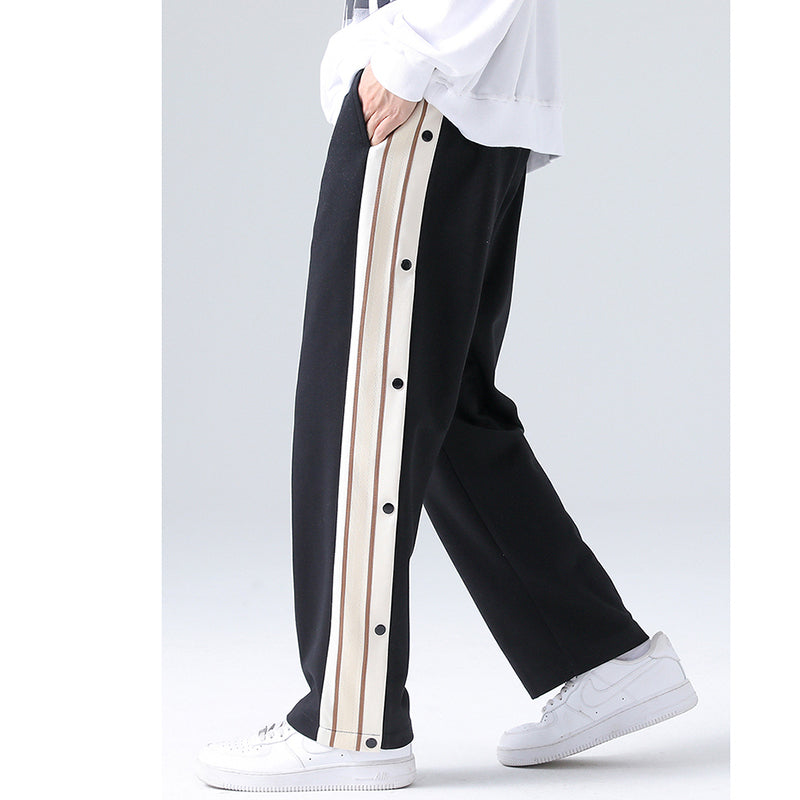 [Satoru Series]★Casual Pants★ 4color Pants Bottoms Unisex Men's Large Size Vertical Stripes Striped Pattern