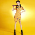 Load image into Gallery viewer, [SSJ Series]★China Dress★ One Piece Year-end Party Coming of Age Ceremony Yellow Yellow Short Length Slimming Wear
