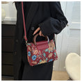 Load image into Gallery viewer, [YUJIAN series]★Bag★ 3color shoulder bag oil painting style floral pattern cute black beige wine red
