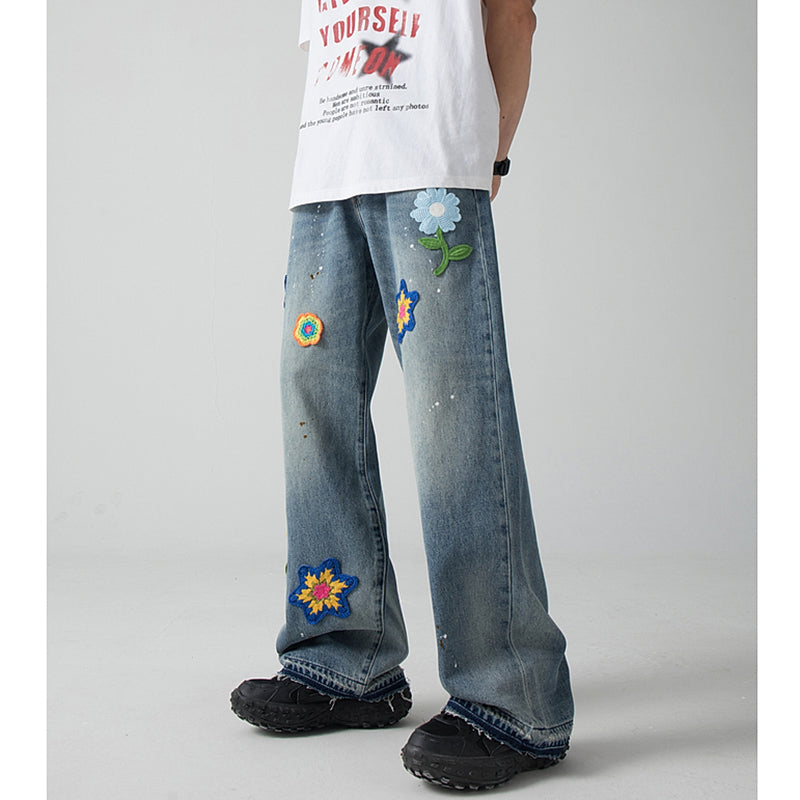 [HANMOYAN Series] ★Denim pants★ Pants Bottoms Butterfly Unique Women's Cute Easy to match