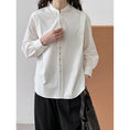 Load image into Gallery viewer, [Tachibana Series]★Shirt★ Tops, long sleeve shirts, women's, improves temperament, simple, white, easy to match
