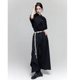 Load image into Gallery viewer, [Cong Tailor Series] ★Chinese-style pants★ Casual pants, trousers, bottoms, unisex, men's, large size, switching, ink-wash pattern, black
