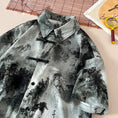 Load image into Gallery viewer, [SENSU series] ★Chinese-style tops★ 2 colors, shirt, short sleeves, unisex, men's, large size, Chinese clothing, ink-wash pattern, tie-dye
