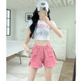 Load image into Gallery viewer, [Flower Series] ★Shorts★ Shorts Pants Denim 2color Easy to match Summer SML Blue Black
