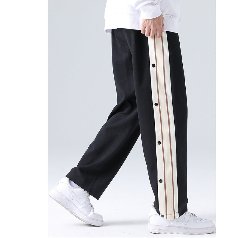 [Satoru Series]★Casual Pants★ 4color Pants Bottoms Unisex Men's Large Size Vertical Stripes Striped Pattern