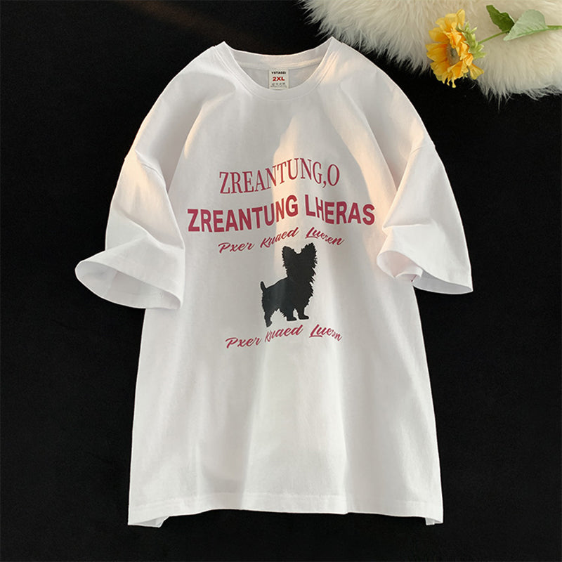 【V37シリーズ】★Tシャツ★ 6color トップス 半袖 男女兼用 メンズ 大きいサイズ コットン 猫 ねこ ネコ