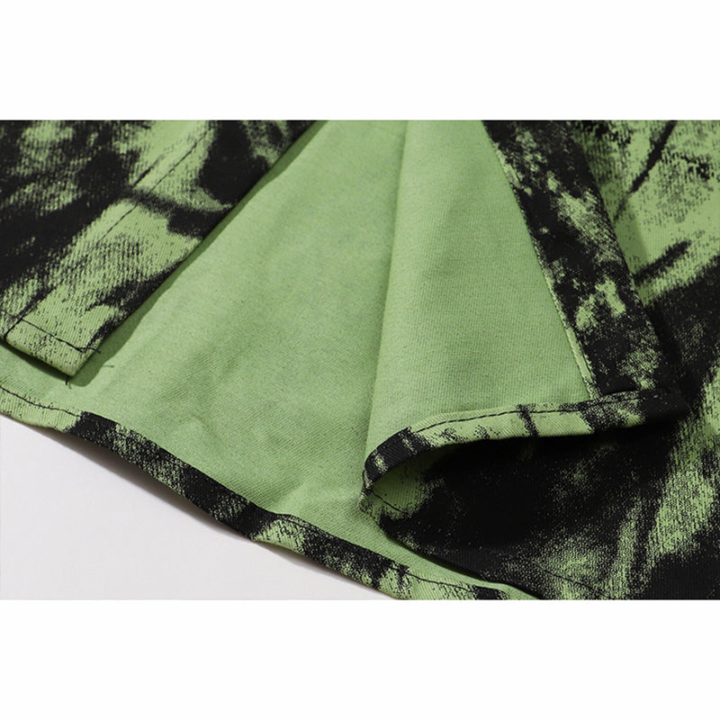 [KUBA Series]★Shirt★ 2color Tops Long Sleeve Shirt Unisex Men's Tie-dye Black Green