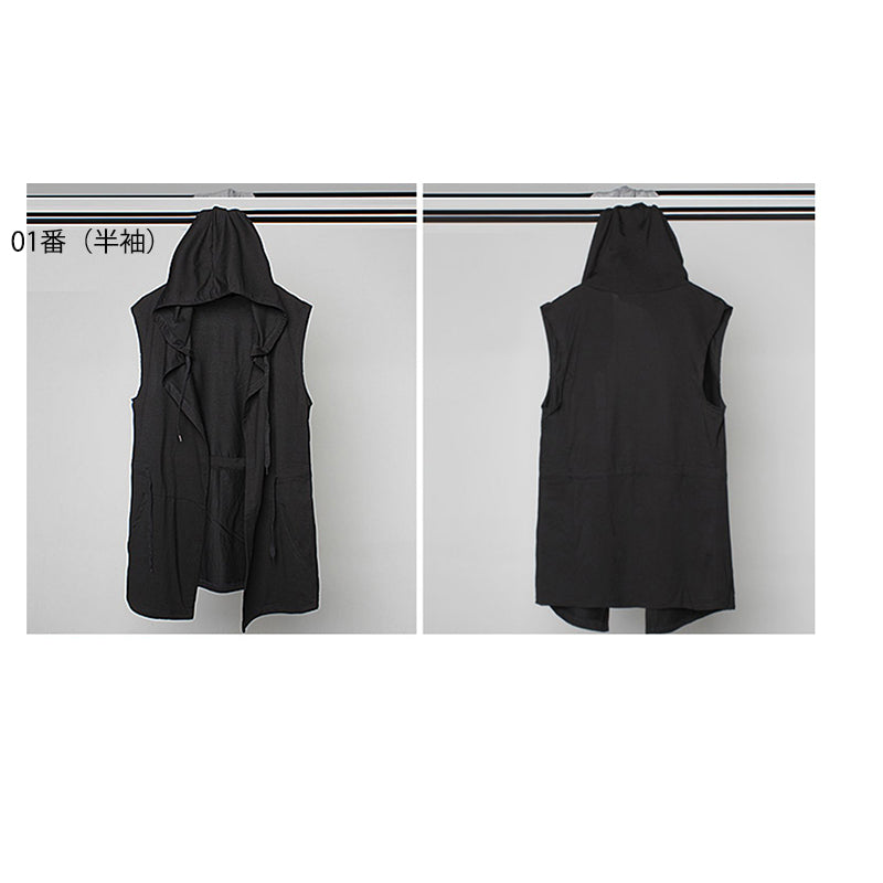 [WL Series] ★Outer★ Short sleeve type or long sleeve type Cloak with hood Unisex Men's Large size