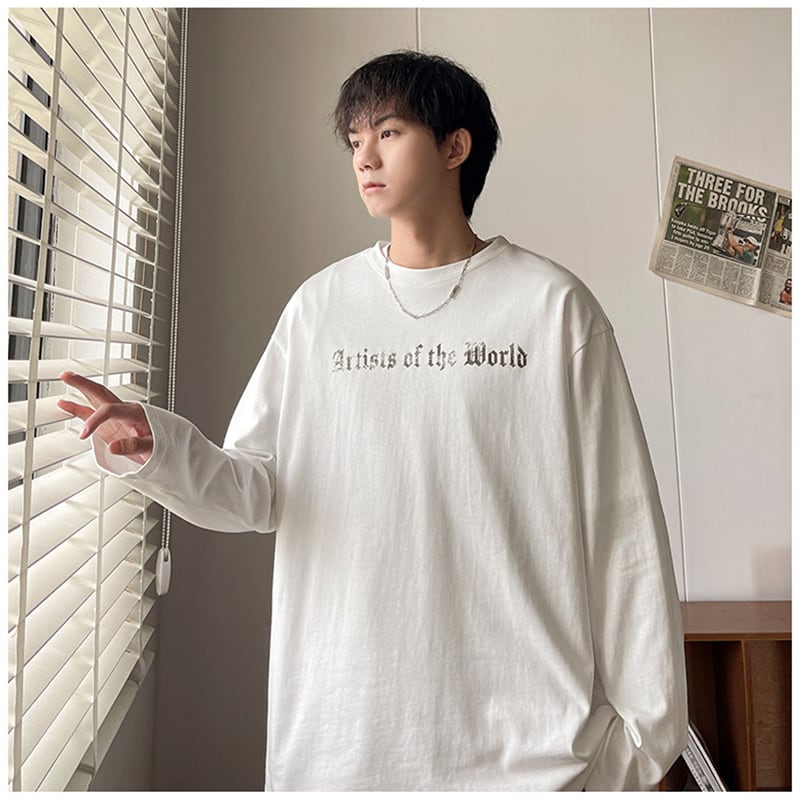 [DFBL Series]★T-shirt★ 6color Tops Unisex Men's Large Size Cotton White Black Gray Blue Green