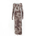 Load image into Gallery viewer, [Gagaopt Series] ★One Piece★ Slit Print Ladies Slimming Easy to Match Neck
