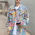 Load image into Gallery viewer, [PEIZAN Series]★Jacket★ Outerwear, Unisex, Men's, Colorful, Graffiti, Stylish, Casual, Easy to match
