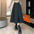 Load image into Gallery viewer, [Rin Le Series] ★Chinese style skirt★ Pants Chinese button Chinese clothing Black Black Easy to match
